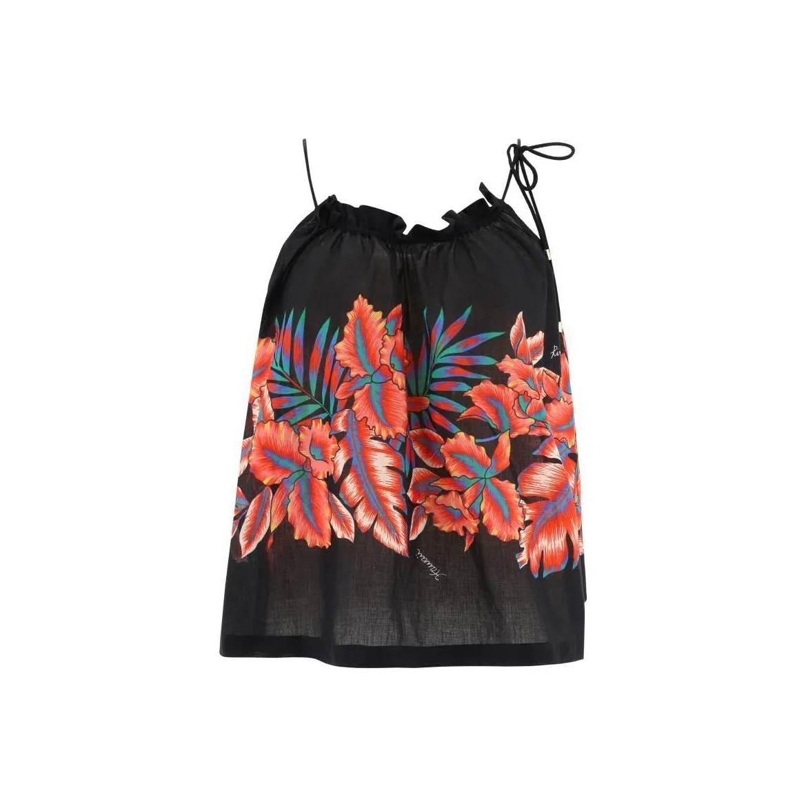 PINKO Tropical print Muslin Top