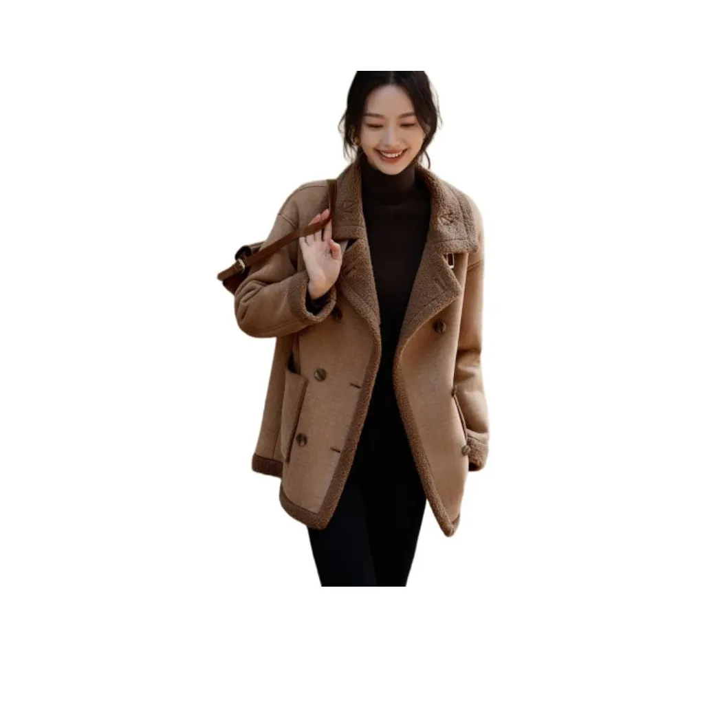 Mo Han Yi Mei Куртки Пальто Женские Мокко