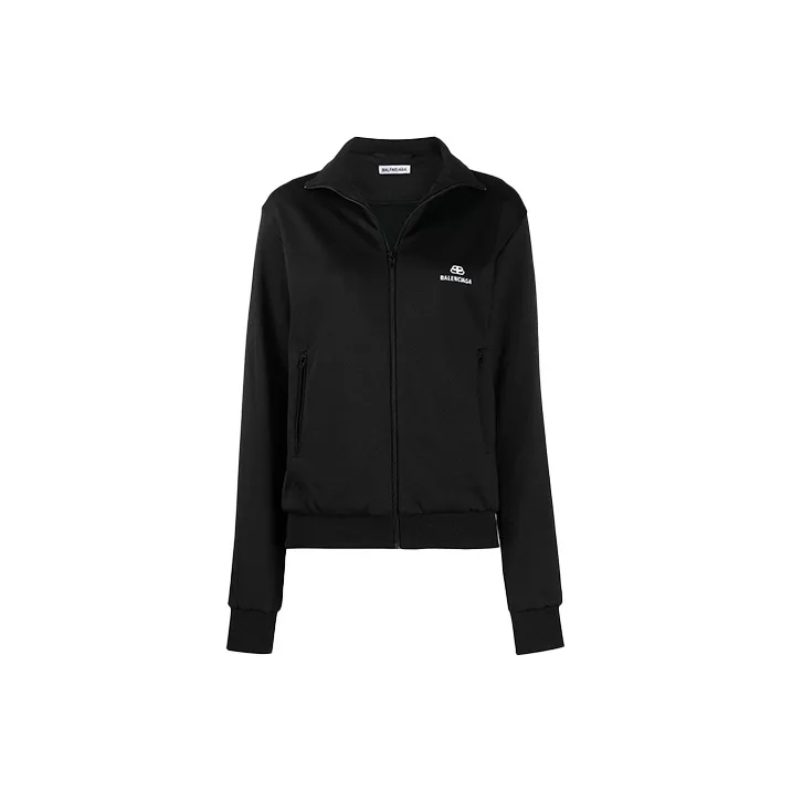 Balenciaga Zip Up Track Jacket Black