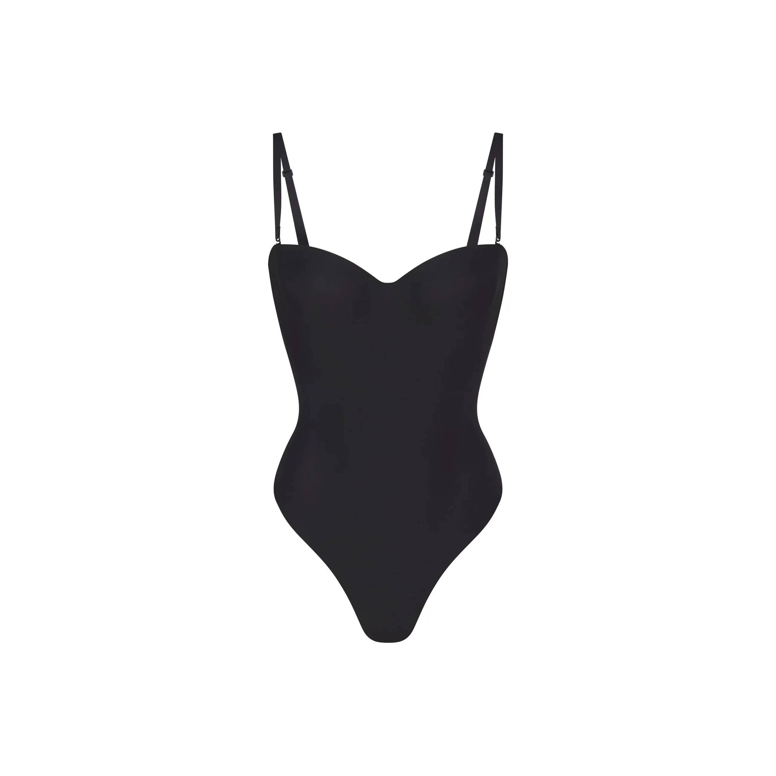 SKIMS Комбинезон с бретелями и стрингом BODYSUIT Женский Onyx Onyx