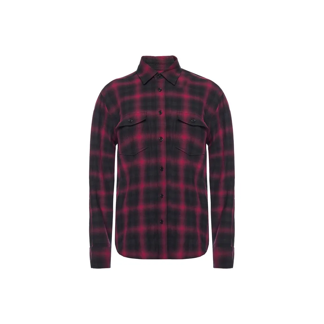 SAINT LAURENT Рубашка Женская Бордовая