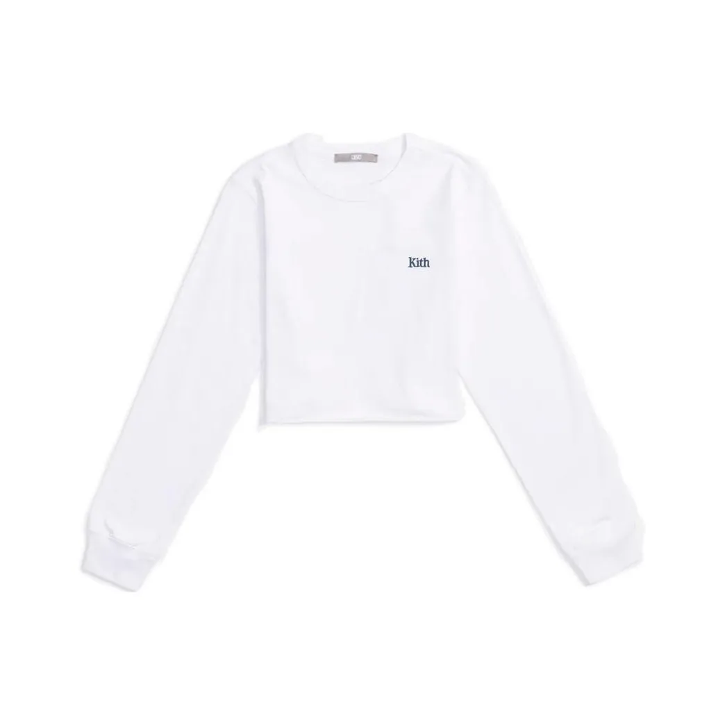 KITH Women's Lucy Cropped Long Sleeve Ii 'White'