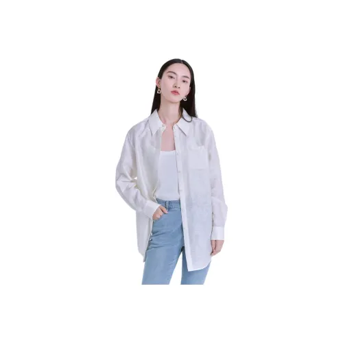 TKY SHOP Абрикос Женские Рубашки