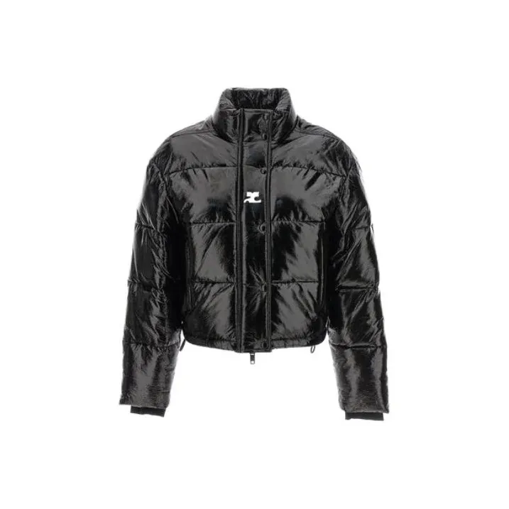 Courrèges Cropped High Neck Puffer Jacket