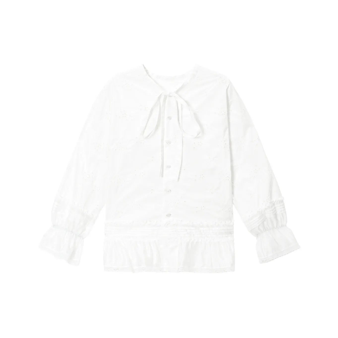 UNVESNO Кружево Белый Женские Рубашки