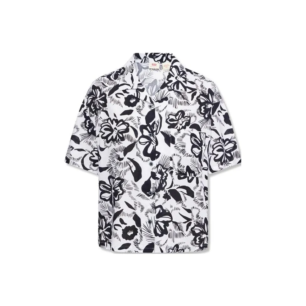 Levis Черно-белая панда Принт Женские Рубашки