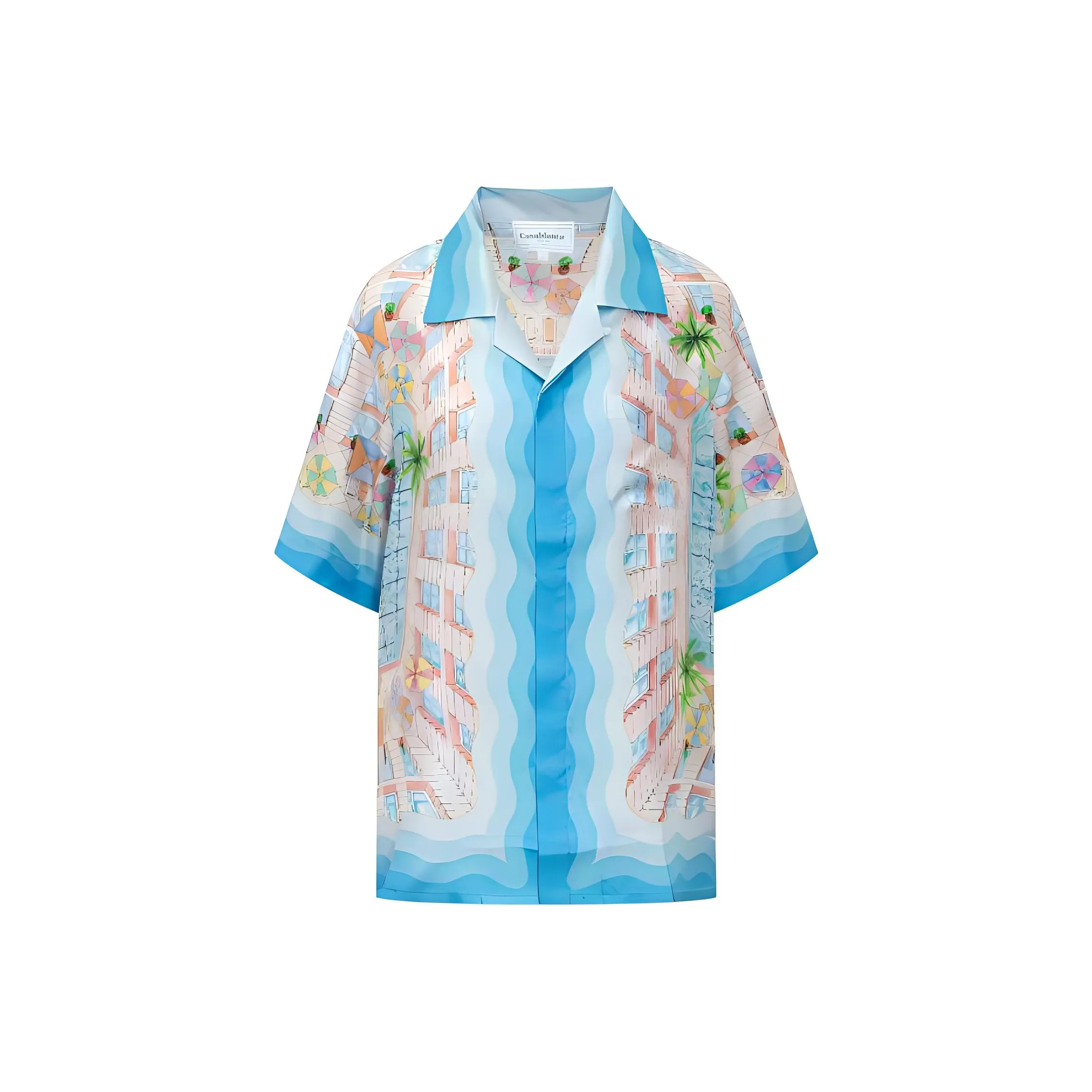 CASABLANCA Graphic Printed Satin Shirt