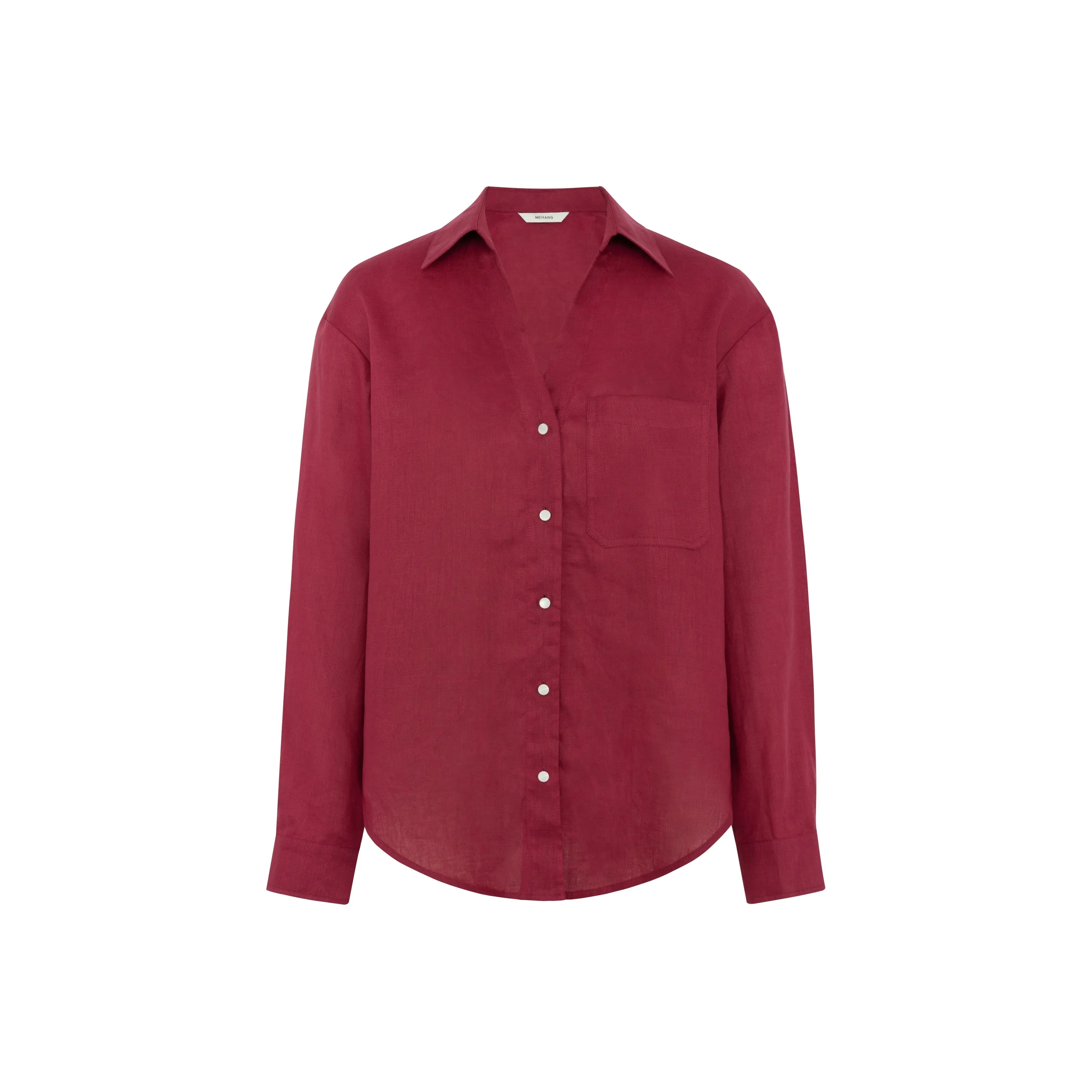 MEIYANG Shirts Women's Dark Red