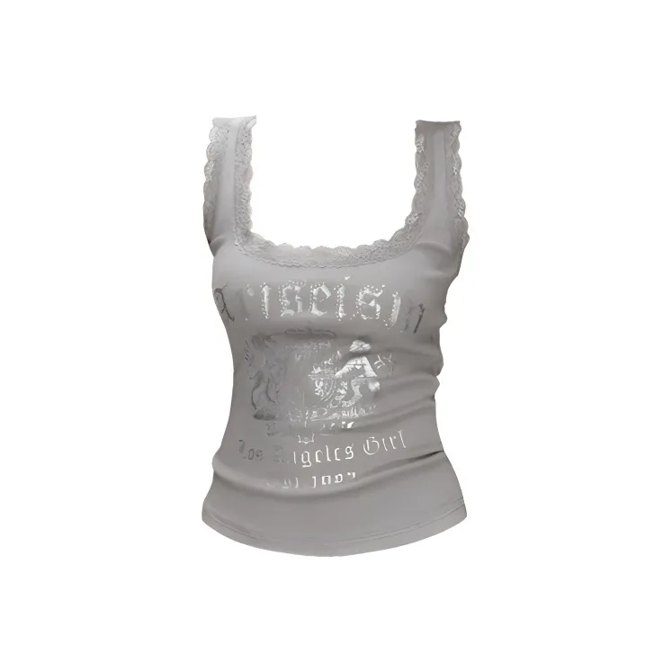 TLXT Топ на бретелях Женский Серебряный Серый