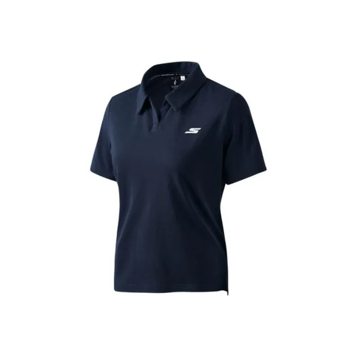 Skechers Поло Женское Темно-синий