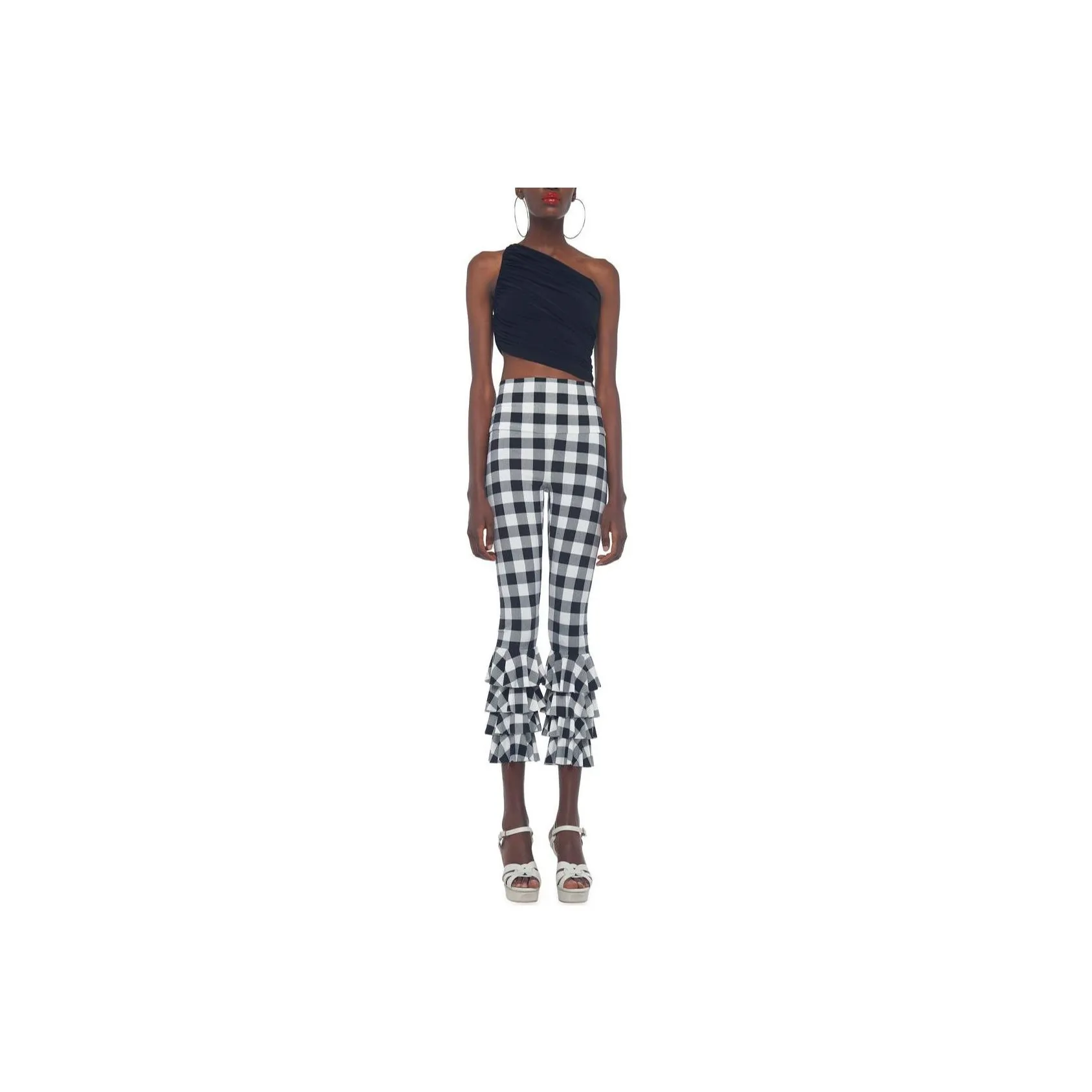 NORMA KAMALI Diana Ruched One shoulder Top