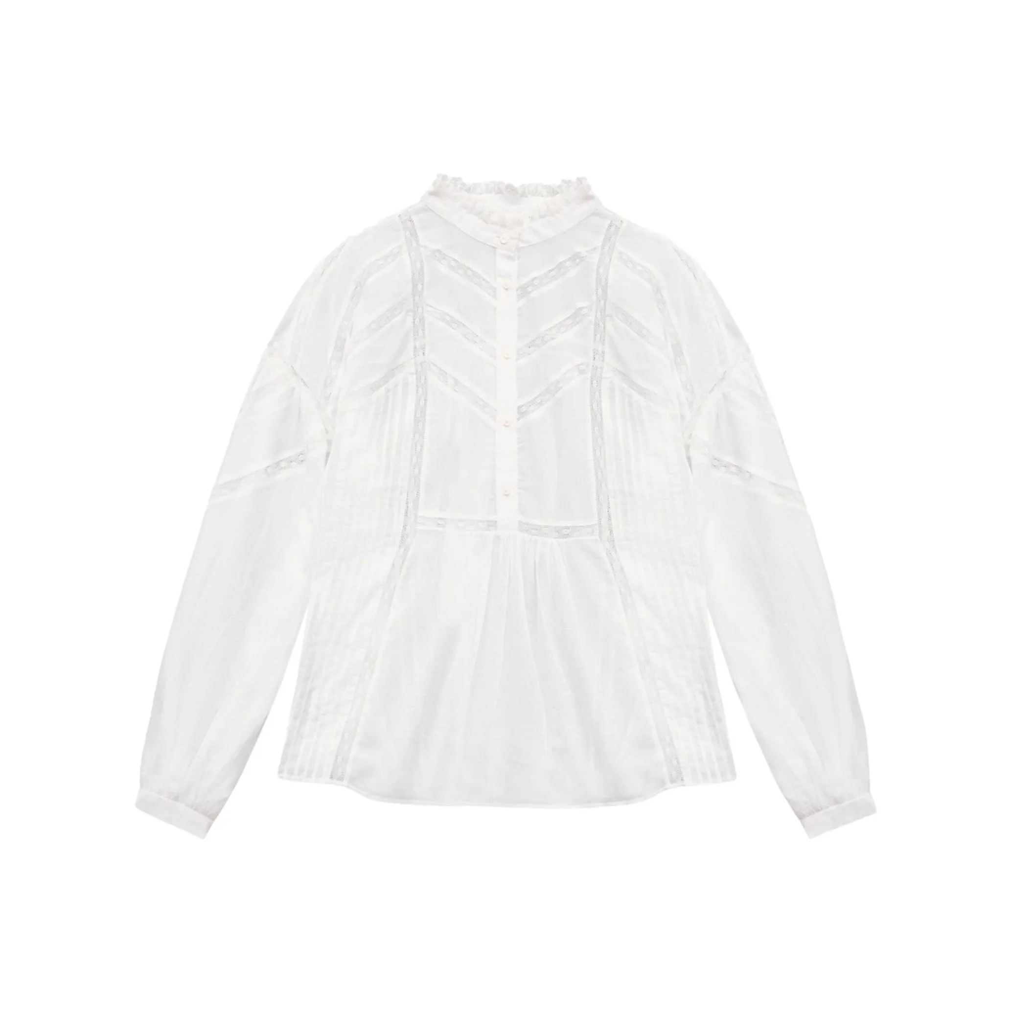 Isabel Marant Étoile Gelma Embroidered Ruffled Blouse