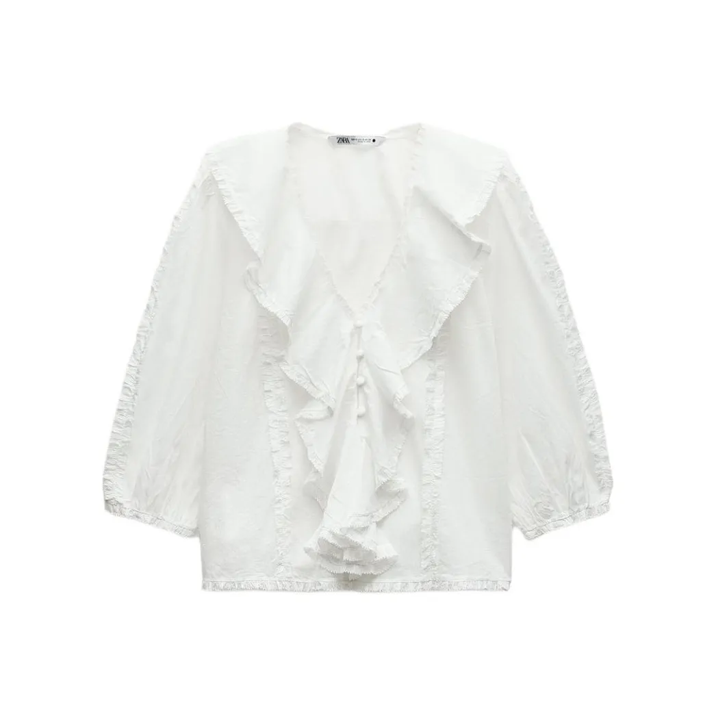 ZARA ZW Series Рубашка Женская Белая