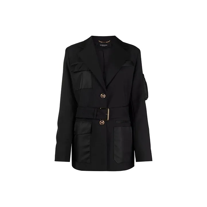 VERSACE Long sleeve Belted Jacket