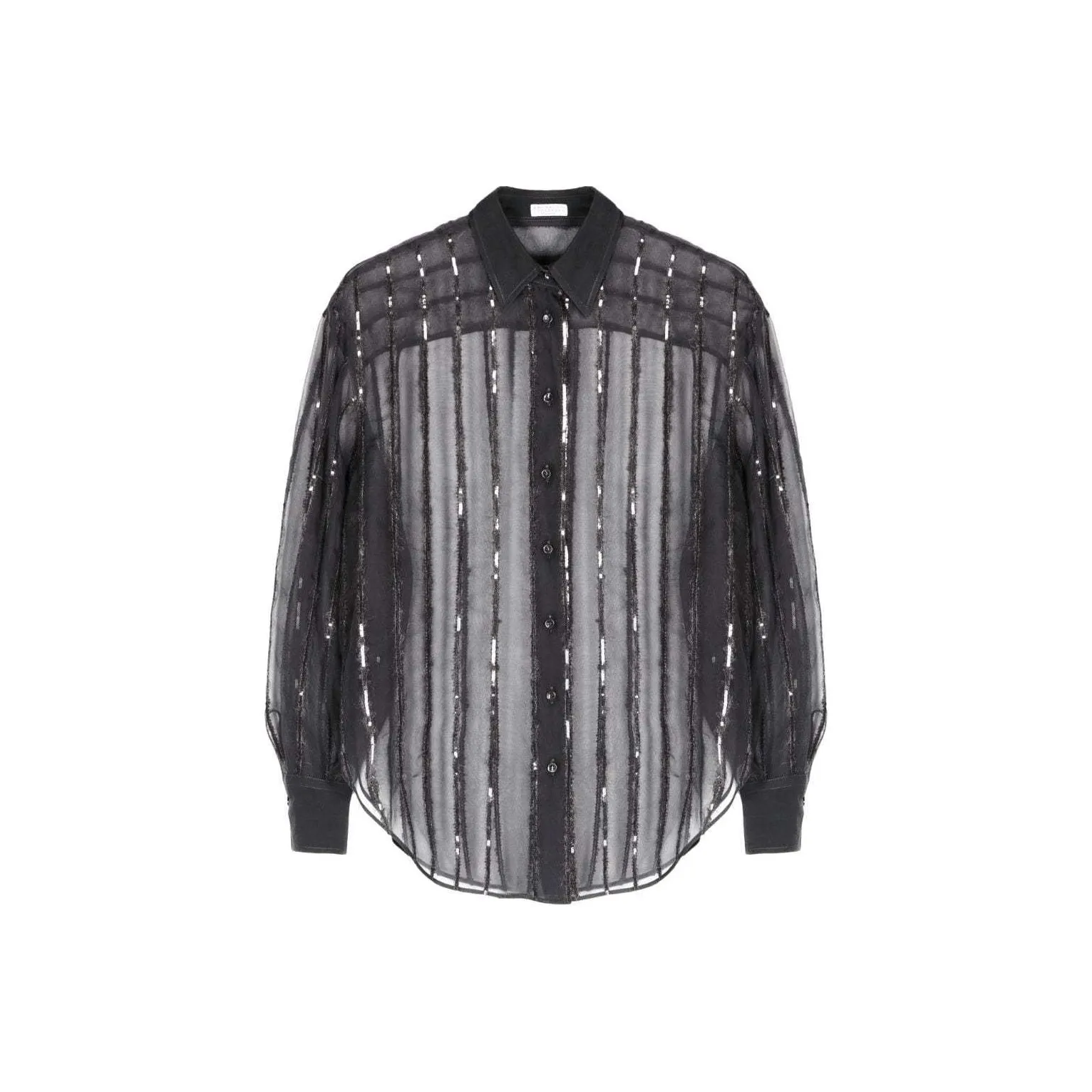 Brunello Cucinelli Sequin Embellished Long-Sleeved Shirt