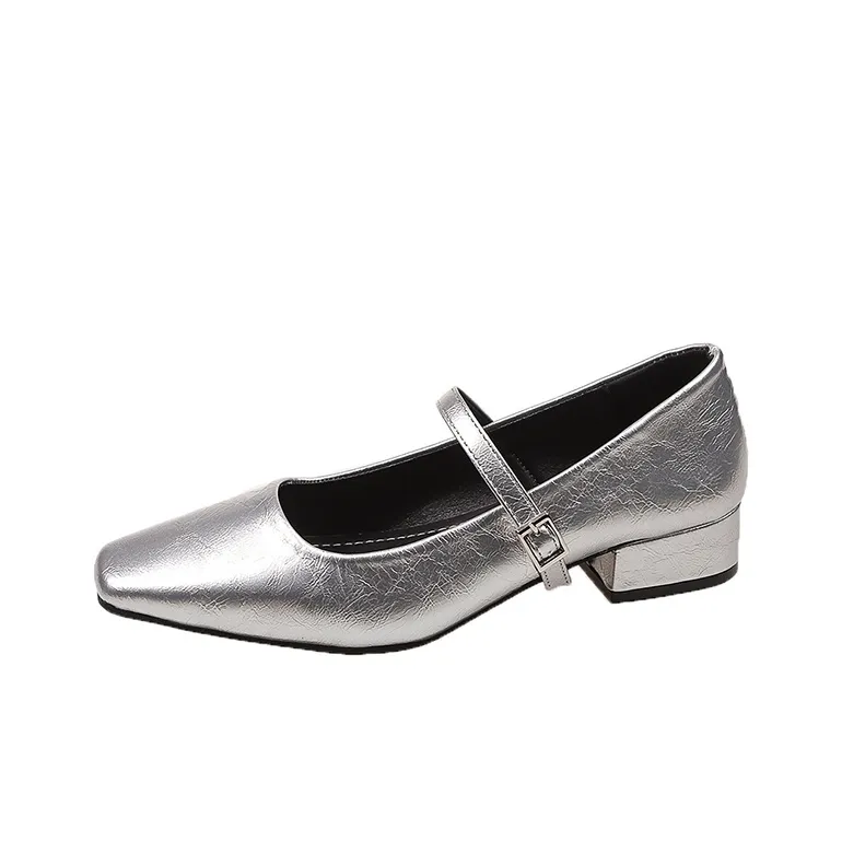 ALXNAN Грубый каблук Туфли Мэри Джейн Женские