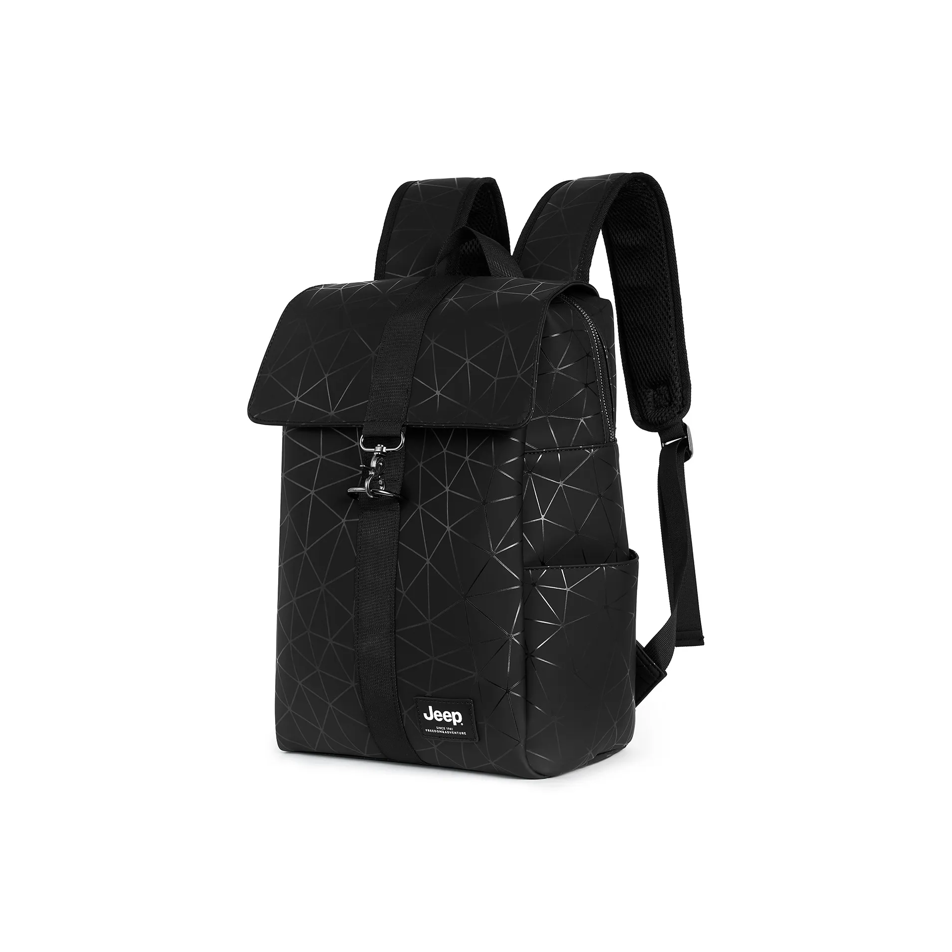 JEEP ПУ (полиуретан) Рюкзак для студентов сумка для ноутбука стандартный унисекс ромб узор черный