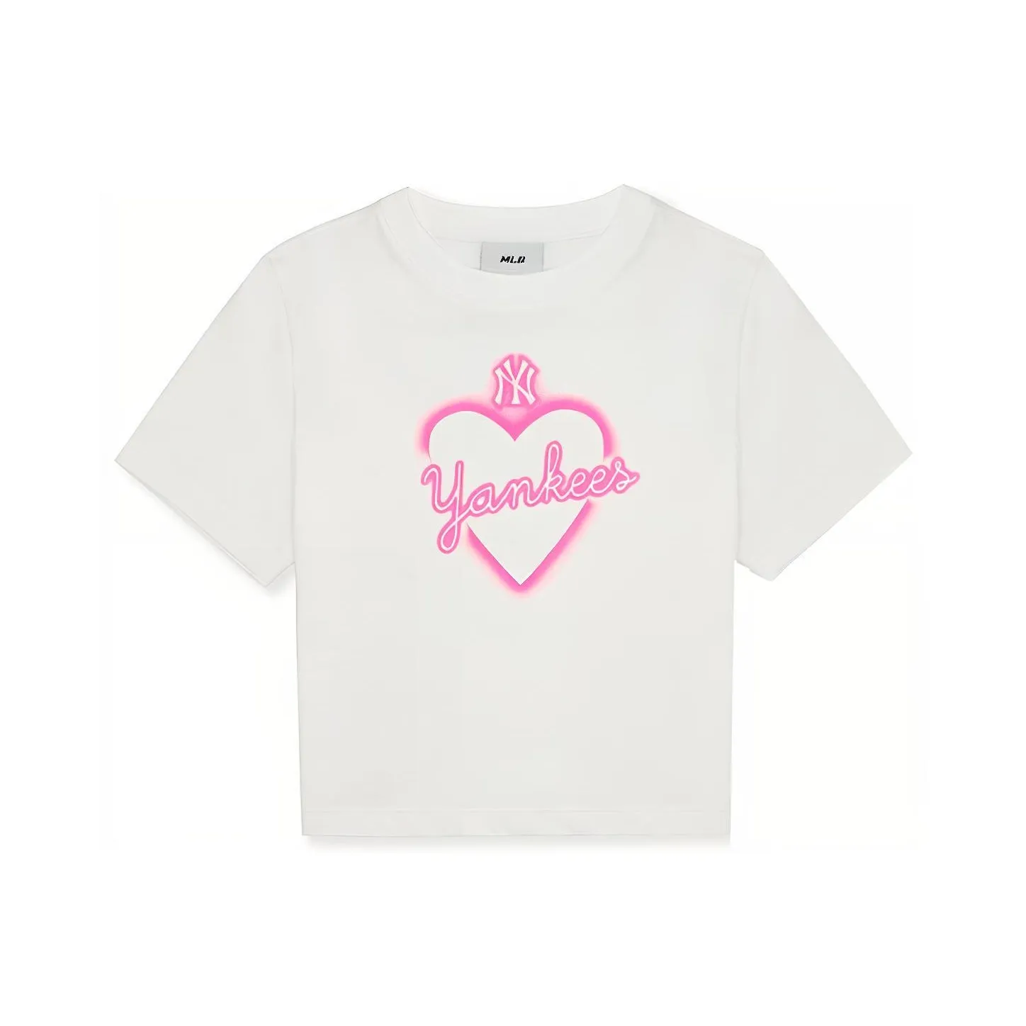 MLB SS23 Heart Series Стандартная T-рубашка Женская Айвори