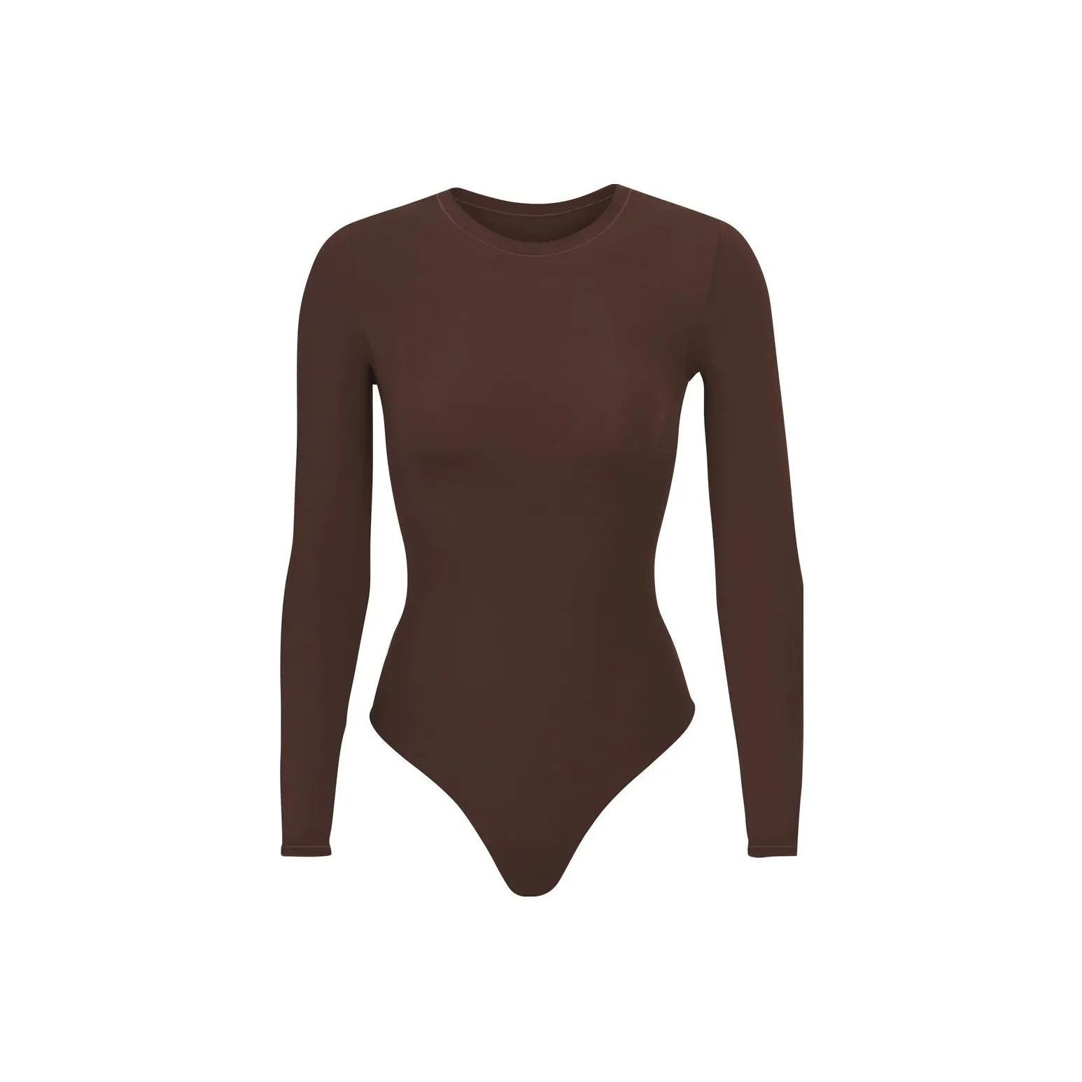 Skims Swim Long Sleeve One Piece Cocoa