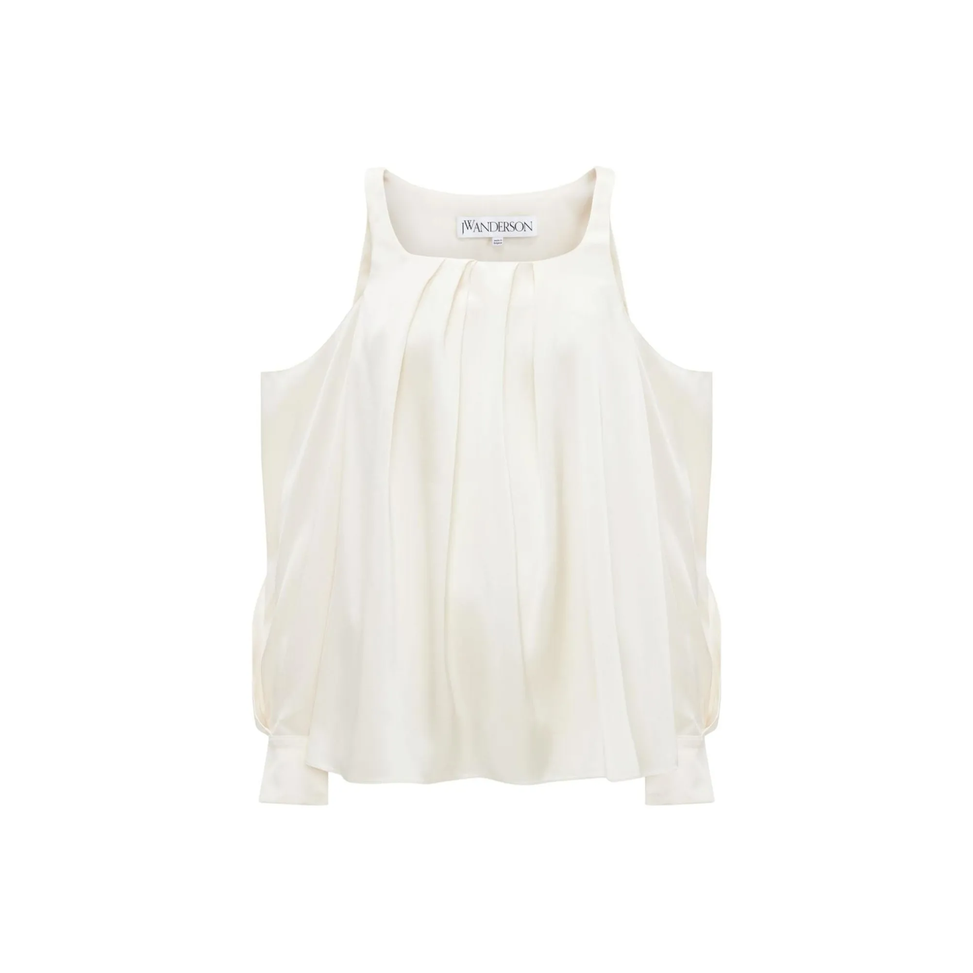 JW Anderson Twisted Cold Shoulder Pleated Blouse