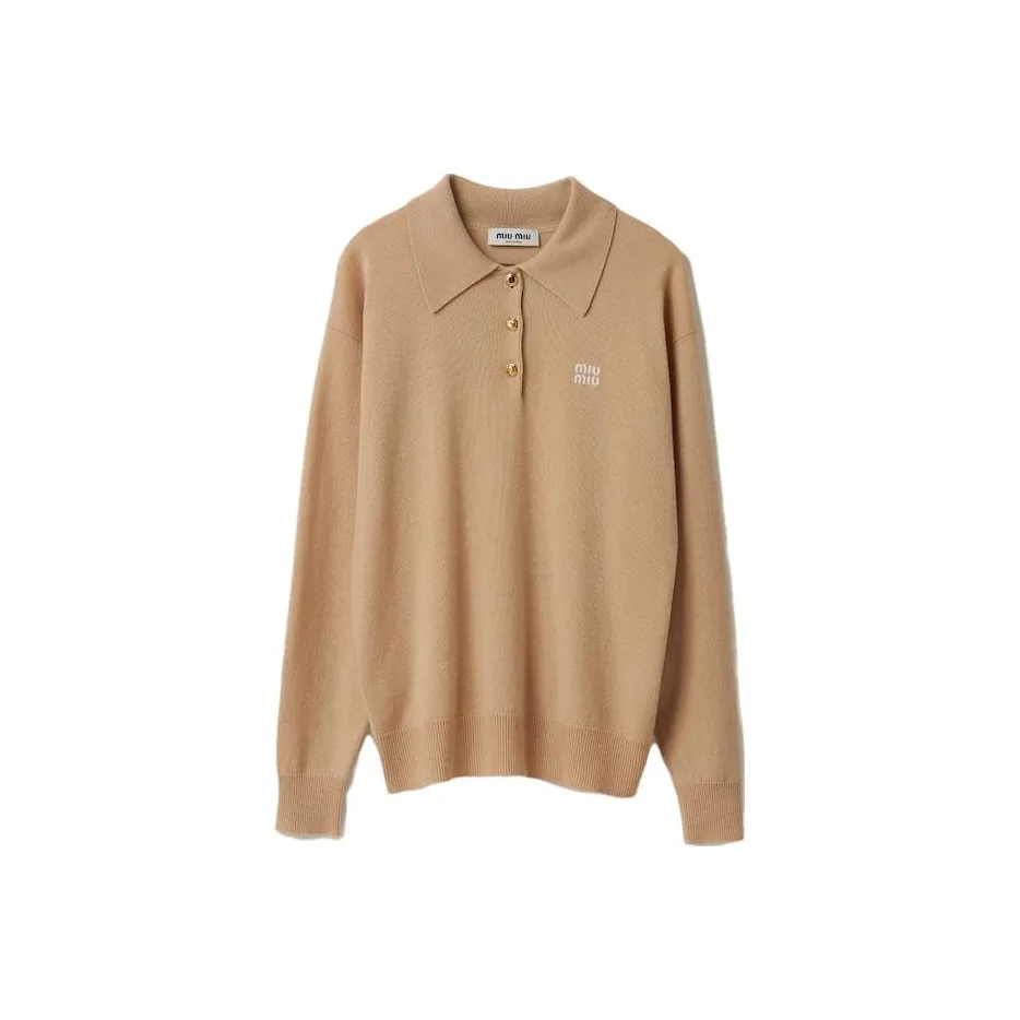 MIU MIU FW23 Polo Shirt Unisex Snow White