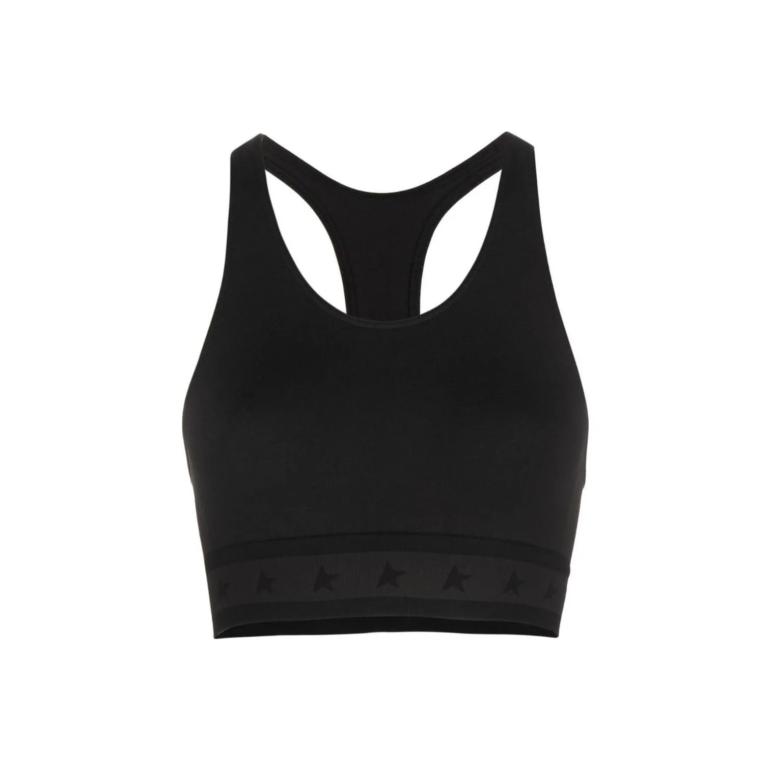 Golden Goose Logo underband Racerback Crop Top