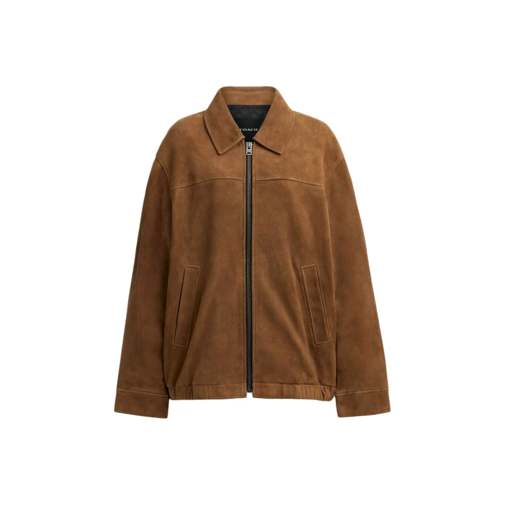 COACH Oversized Suede Jacket Jackets & Coats Women's Brown