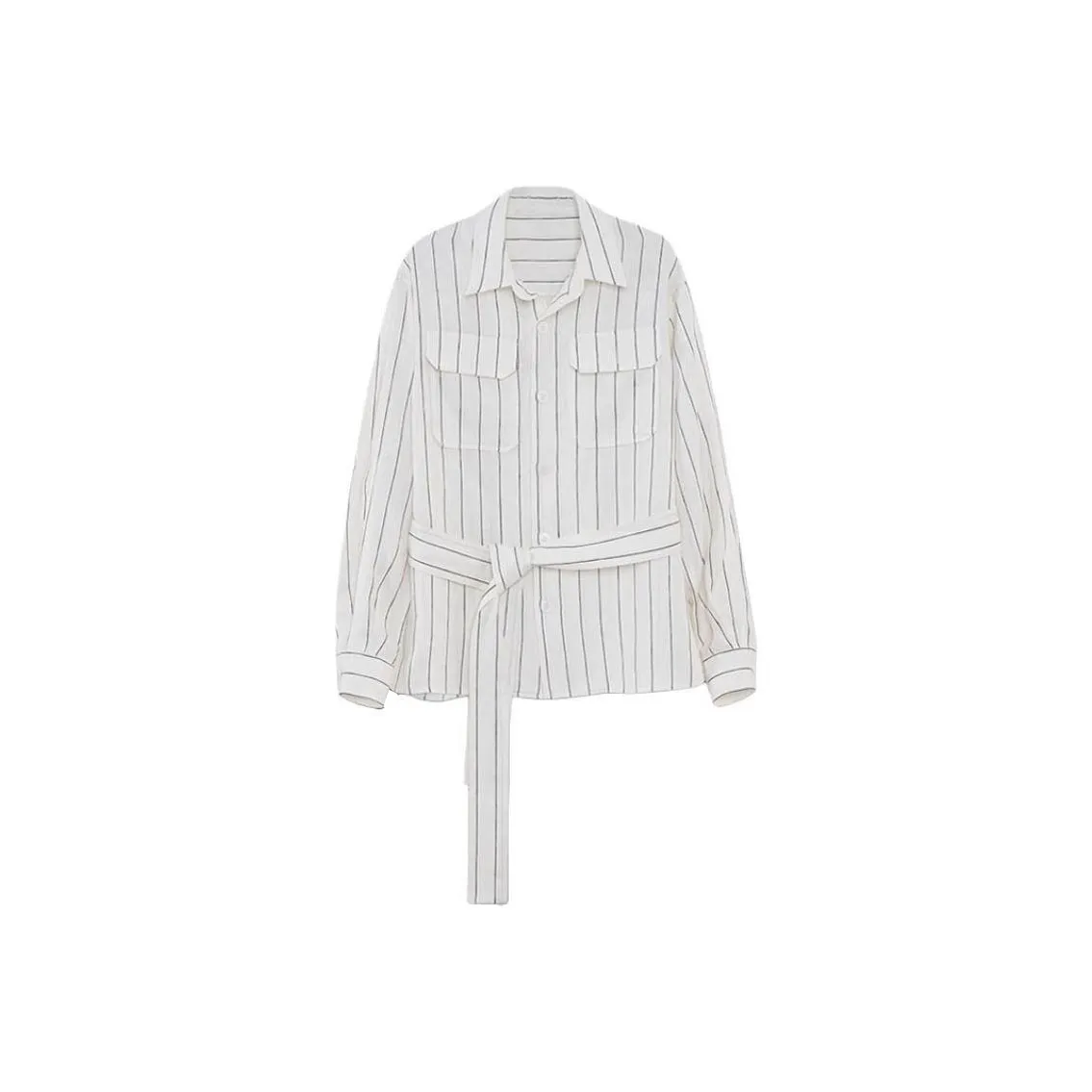 Roselingling Shirt Women's Black White Stripes