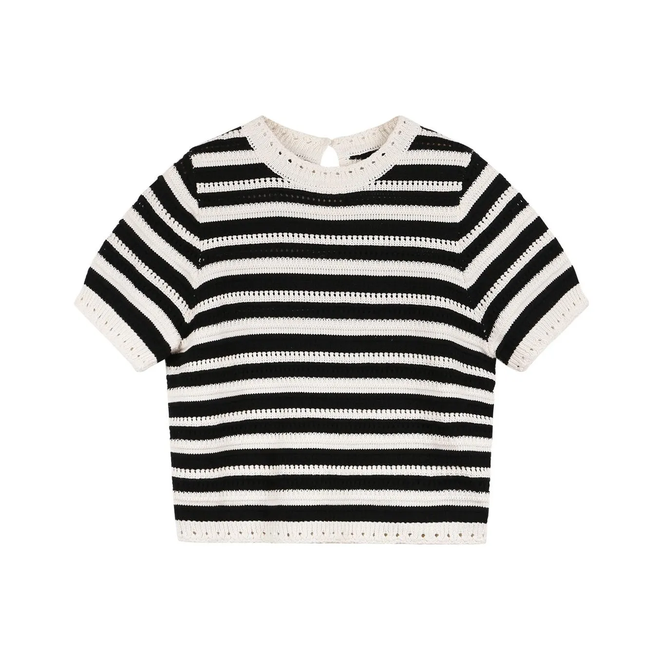 Migu T-Shirts Women's Stripes Cut-Out T Multicolor