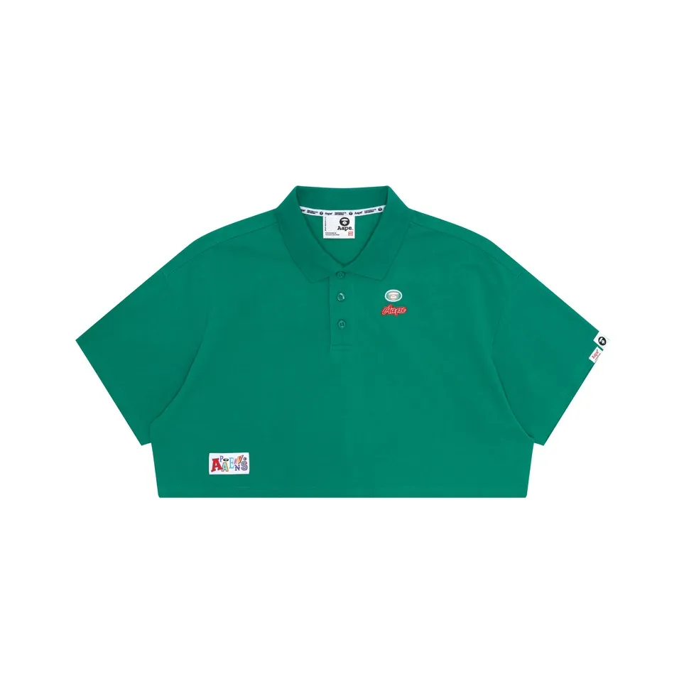 Aape By *A Bathing APE® Cropped Cotton Polo Shirt