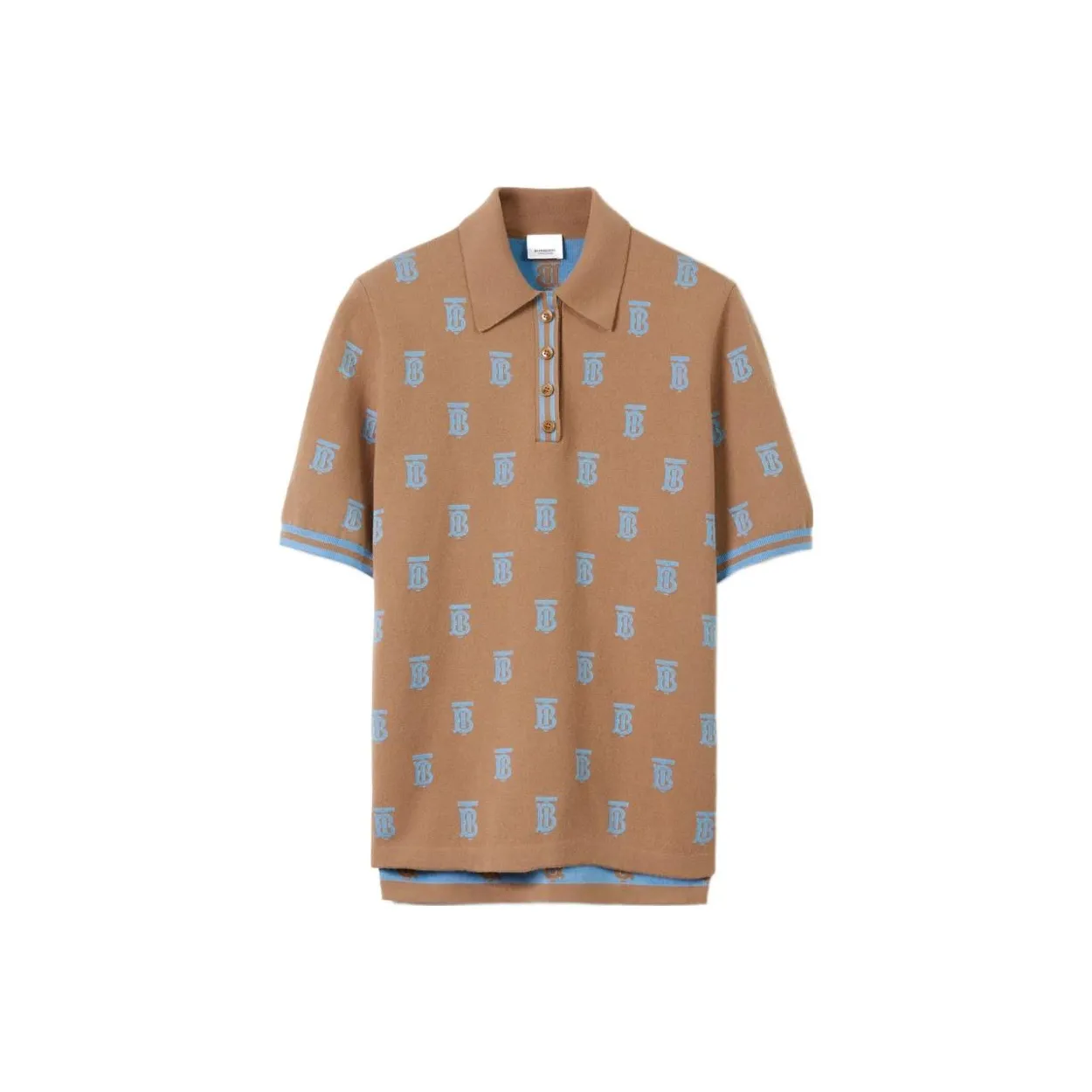 Burberry Monogram Short Sleeved Knitted Polo Shirt