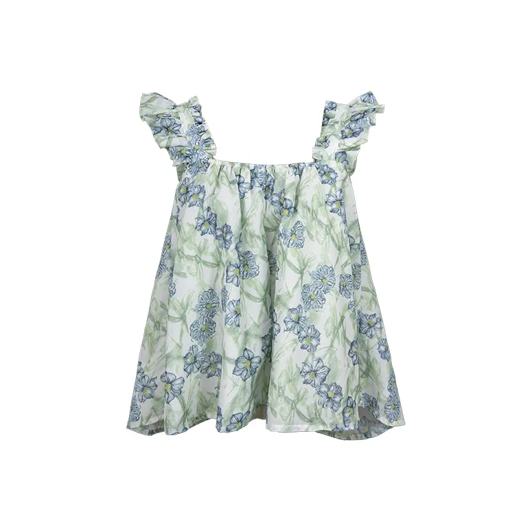 SUNSUNTOWN Camisoles Women's Blue Green Floral