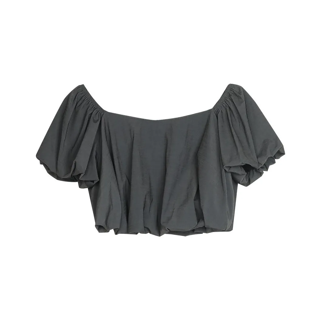 BLUEerror Рубашка Женская Джинсовая Серого цвета