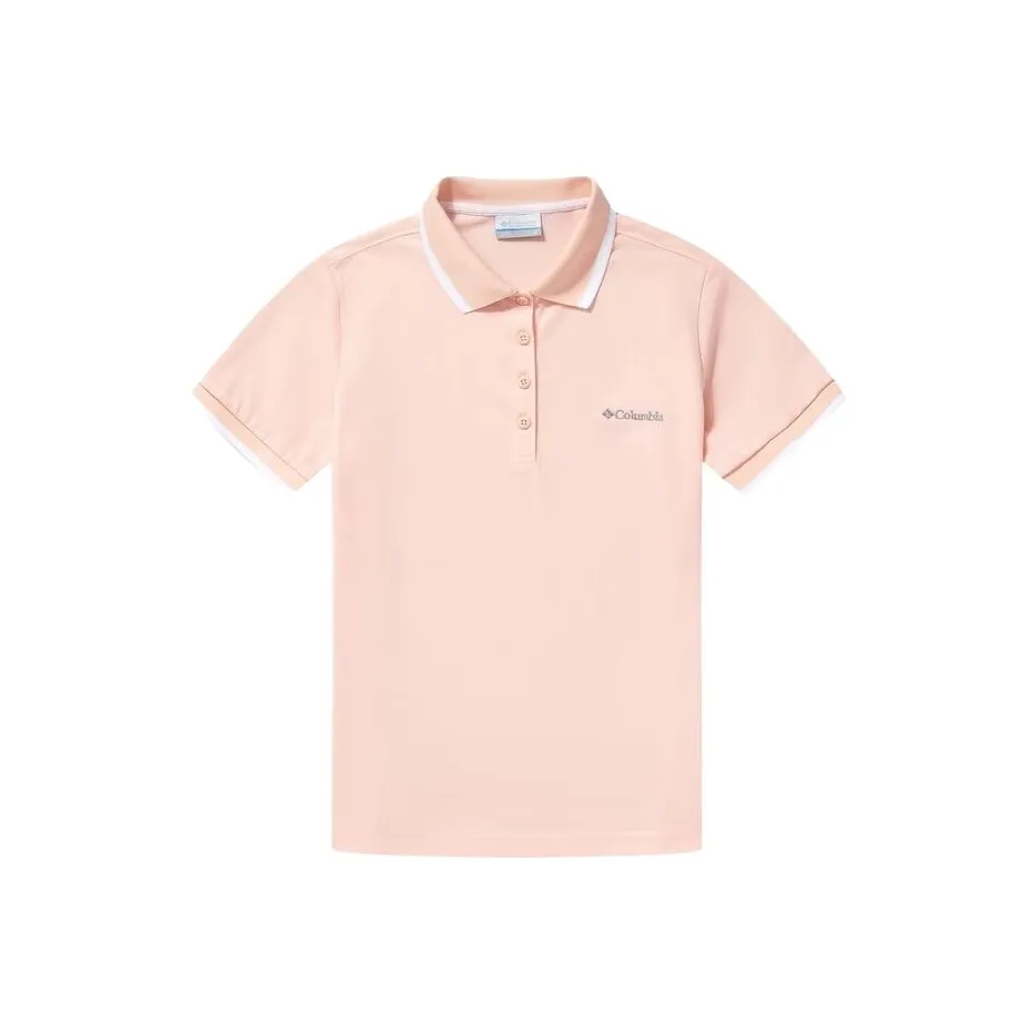 Женское поло Columbia co-brand светло-розовое