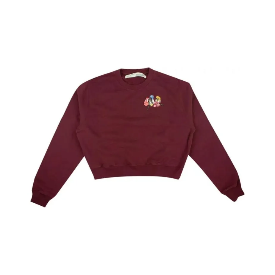 OFF Белый Свитшот Женские Каштановый