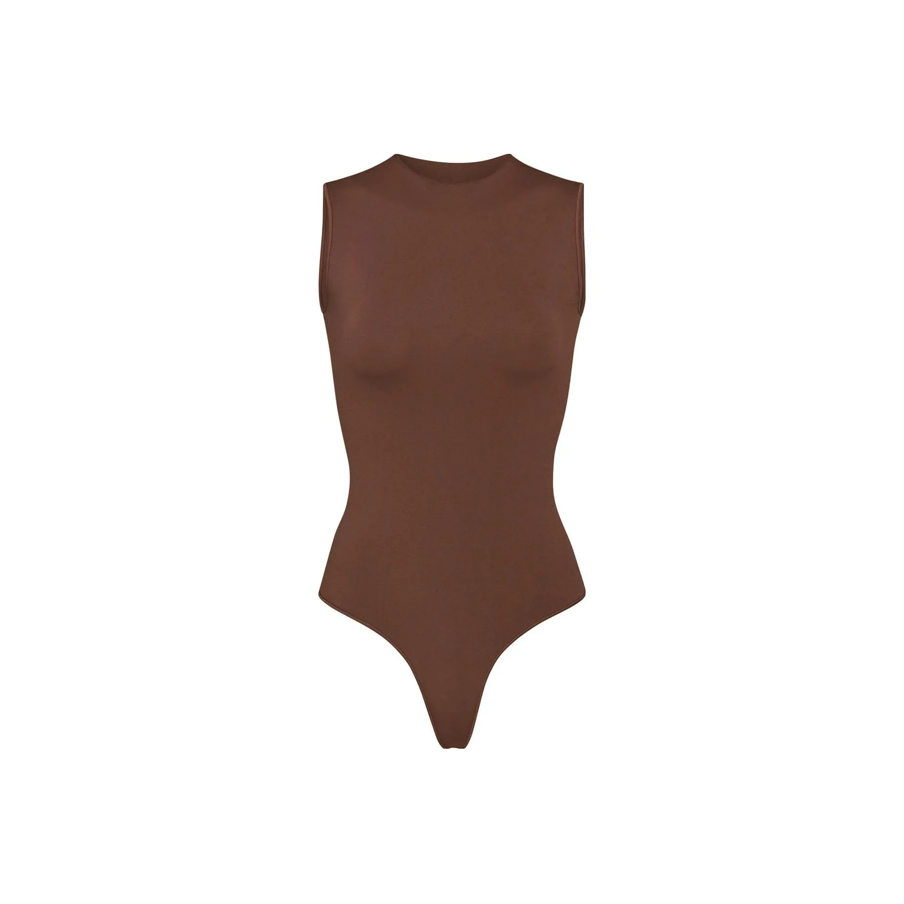 SKIMS Essential Crew Шея Без рукавов BODYSUIT Комбинезон Женские COCOA COCOA