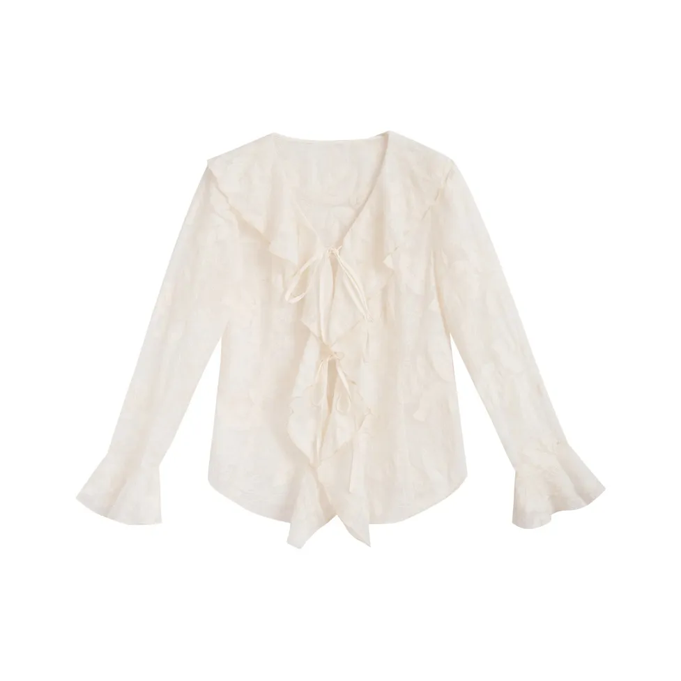 ZIHAN Бежево-золотые Женские Рубашки