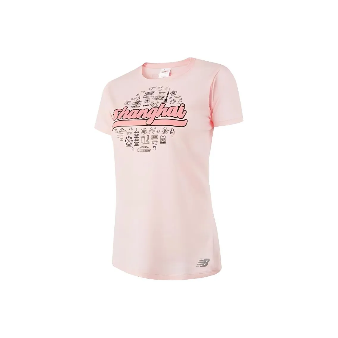 New Balance совместная футболка T Женская Розовая