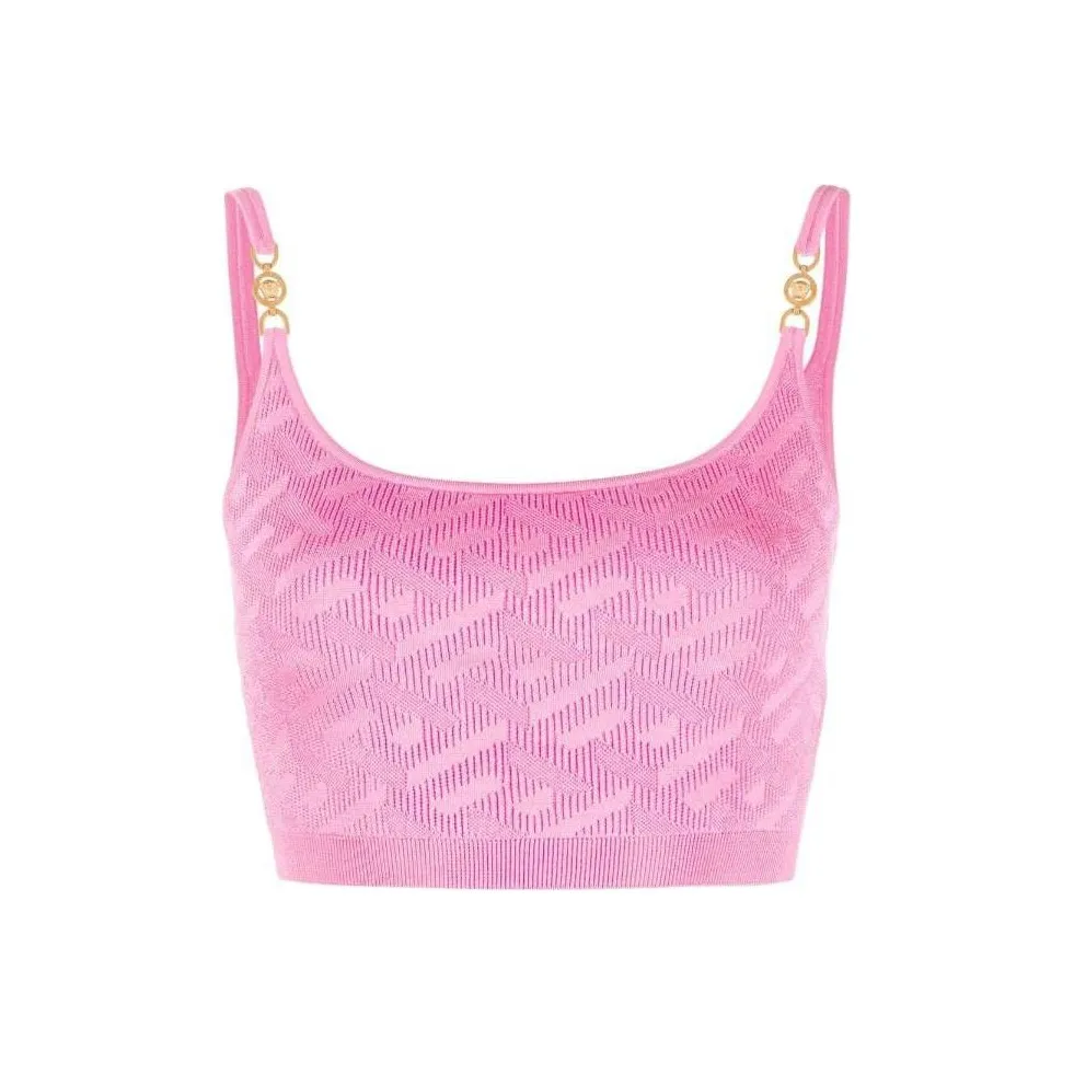 VERSACE Knit Tank Top 'Pink Paradise'
