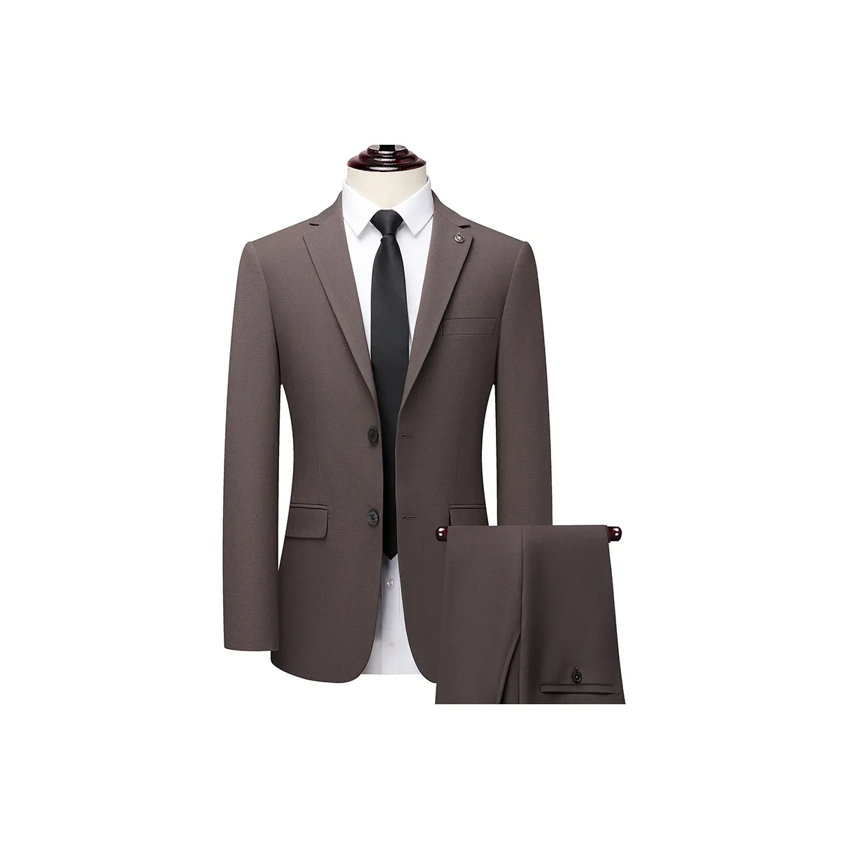 LOZ Бизнес костюм мужской кофейного цвета двухкомпонентный комплект