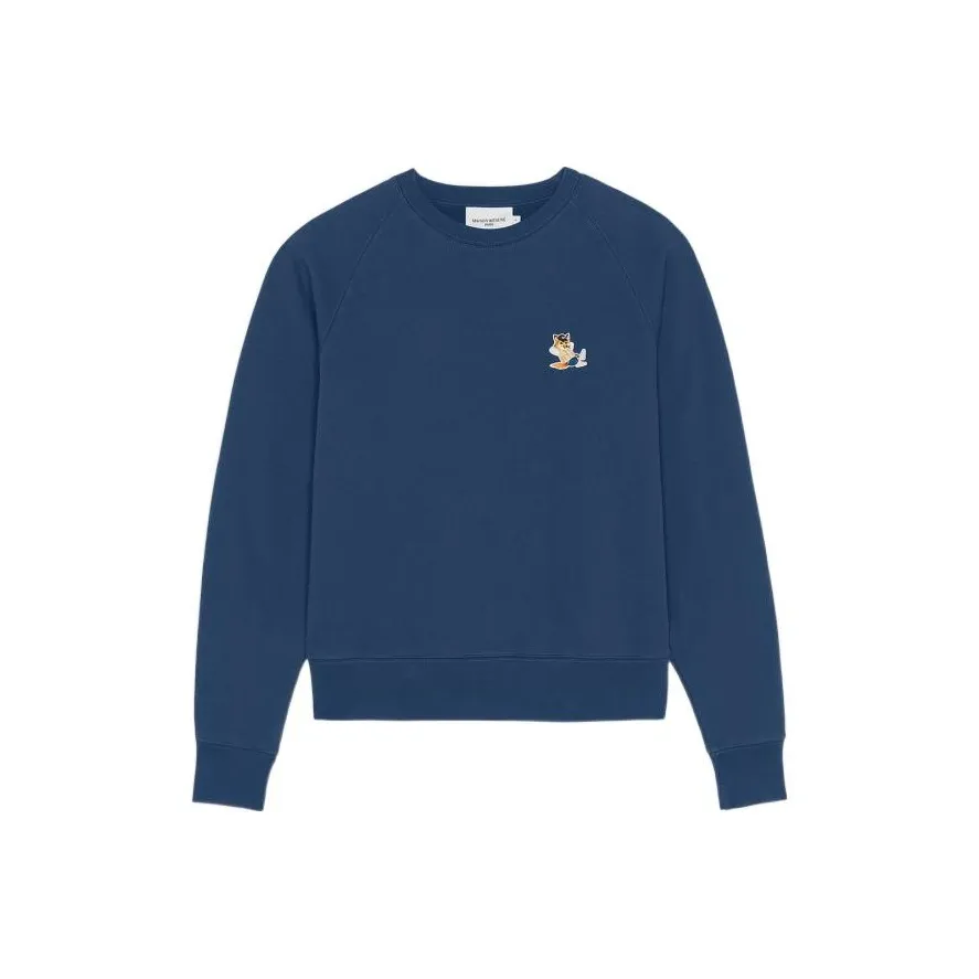 Maison Kitsune Dressed Fox Head Patch Crewneck Sweatshirt