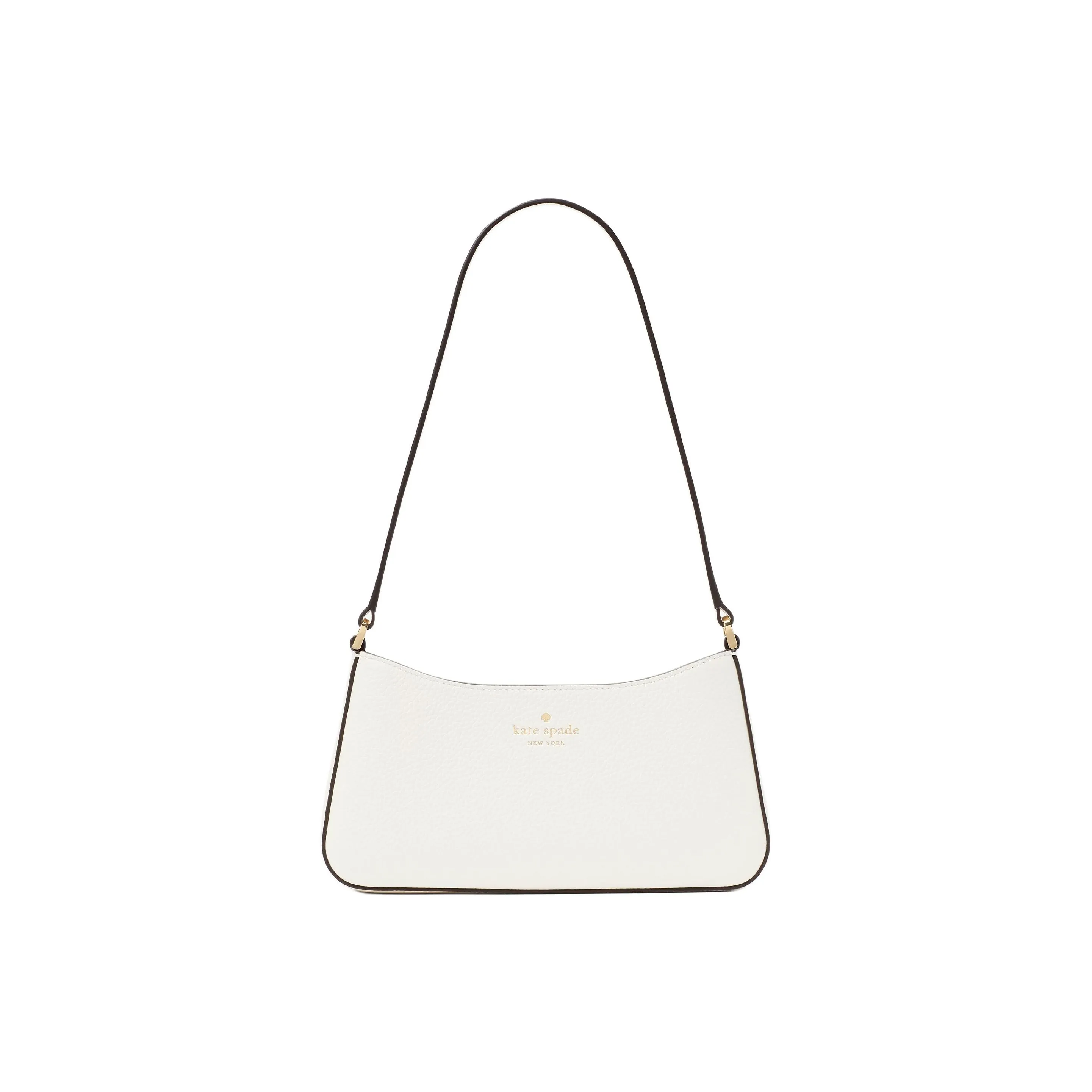 Kate Spade Leather Shoulder Bag Trumpets Women's White
