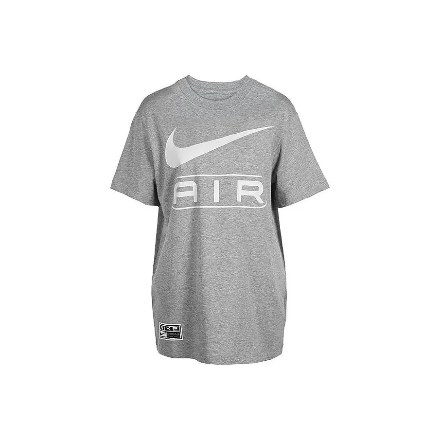 Nike Т-рубашка с рукавом женская с оборванным плечом серая