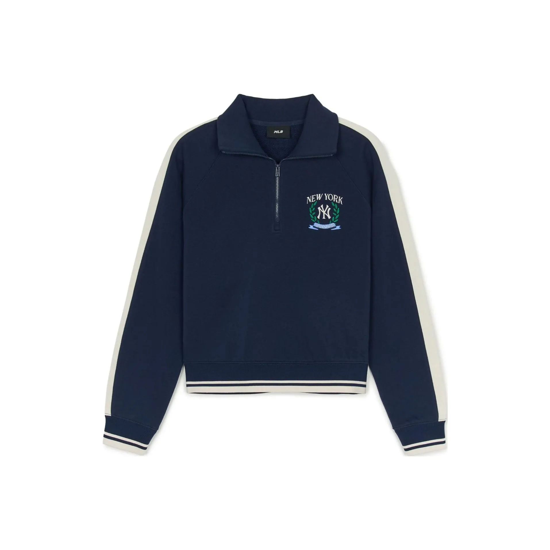 Mlb Base Logo New York Yankees Varsity SPORT IVE TRACK Sweatshirt Women's Navy Blue