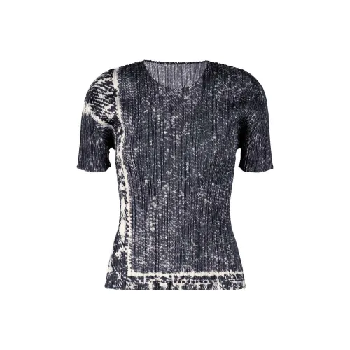 PLEATS PLEASE ISSEY MIYAKE Индиго Женские Рубашки T