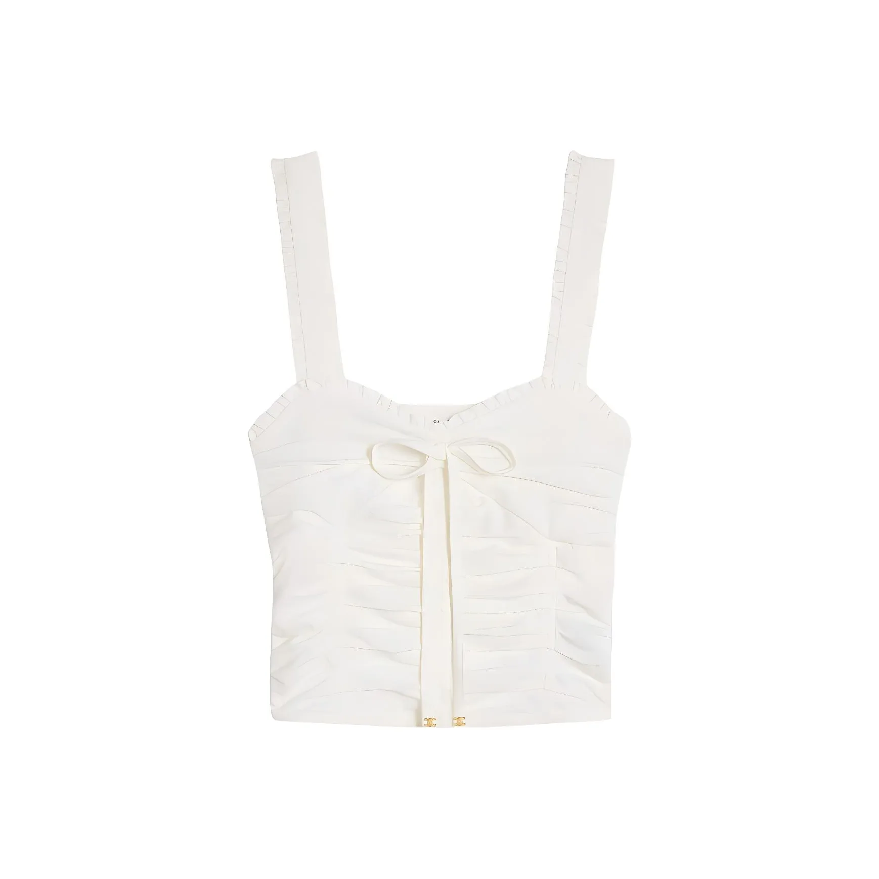 CELINE Gathered Cropped Top