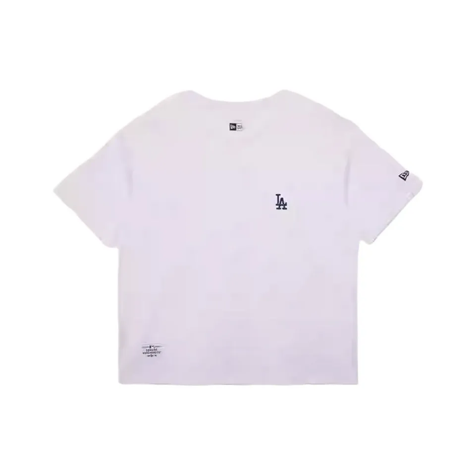 New Era Т-рубашка с оборванным рукавом женская светло-серого цвета