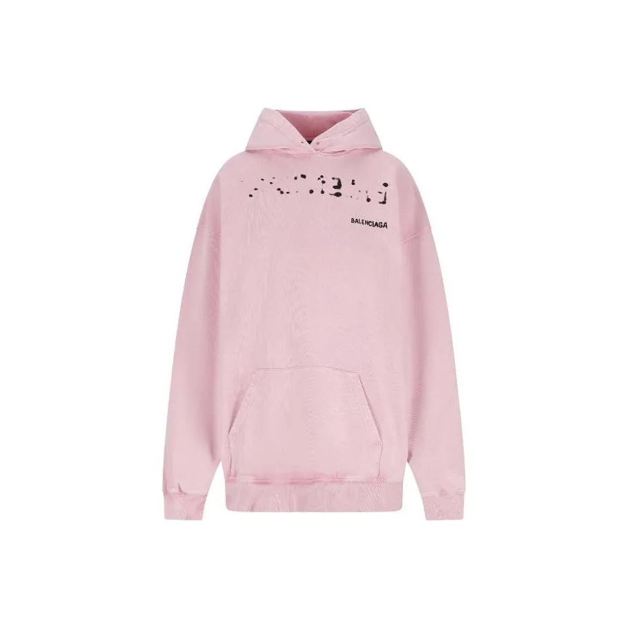 Balenciaga Medium Fit Hoodie 'Faded Pink/Black'