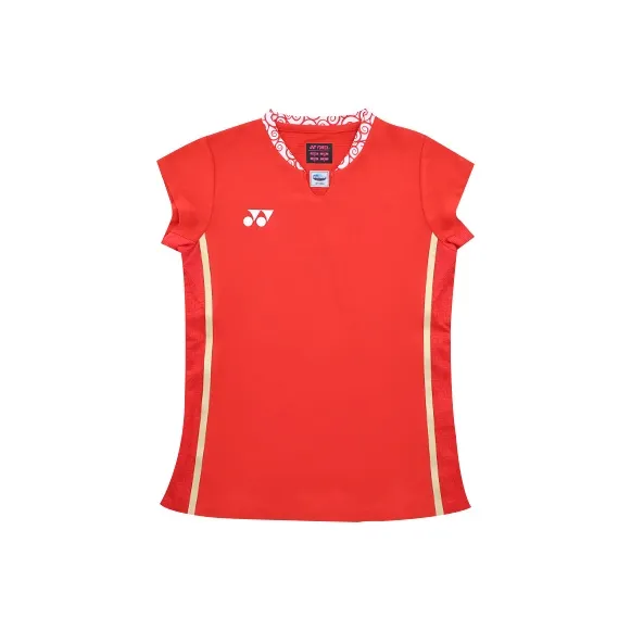 YONEX Contest Series SS24 T Рубашка Женская Ромб Красный