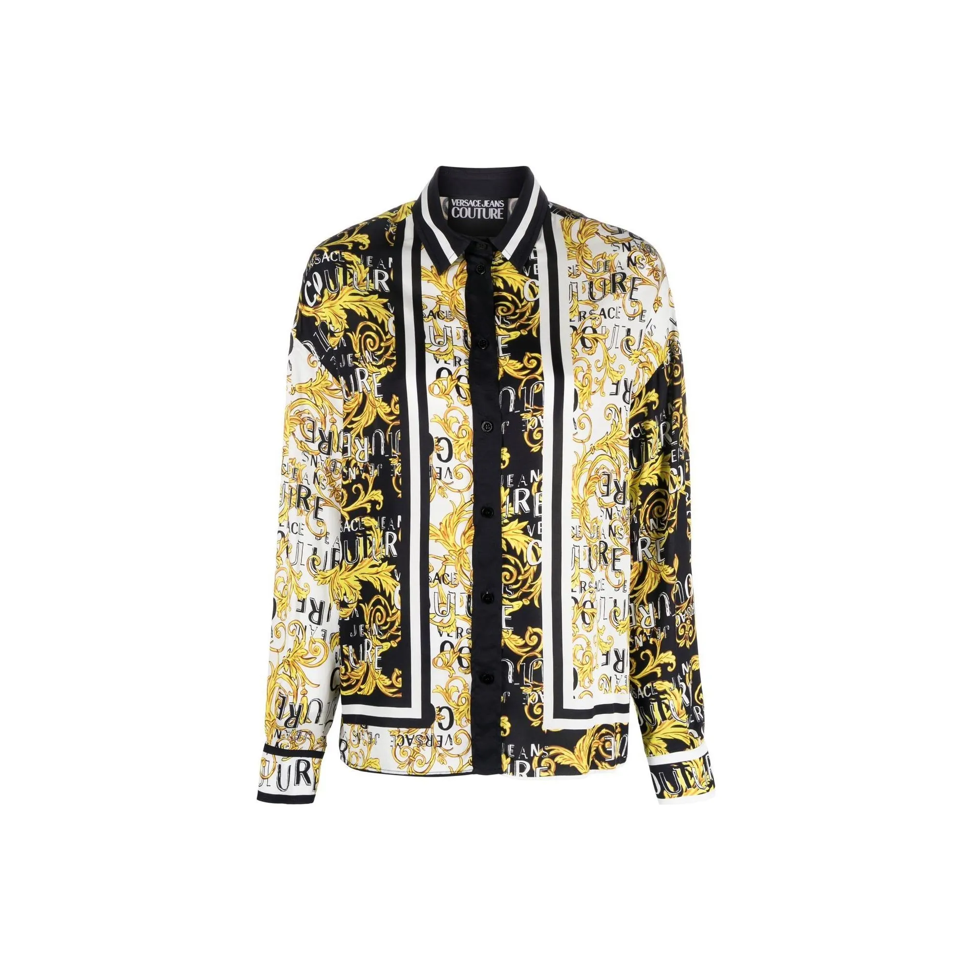 VERSACE JEANS COUTURE Barocco Printed Buttoned Blouse